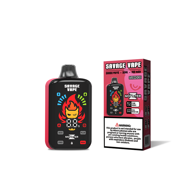 Monstro Savage original Z 30000 Puff 30k Vape e cigarro e cigarro duplo bobina de malha 5% nic salva-touro