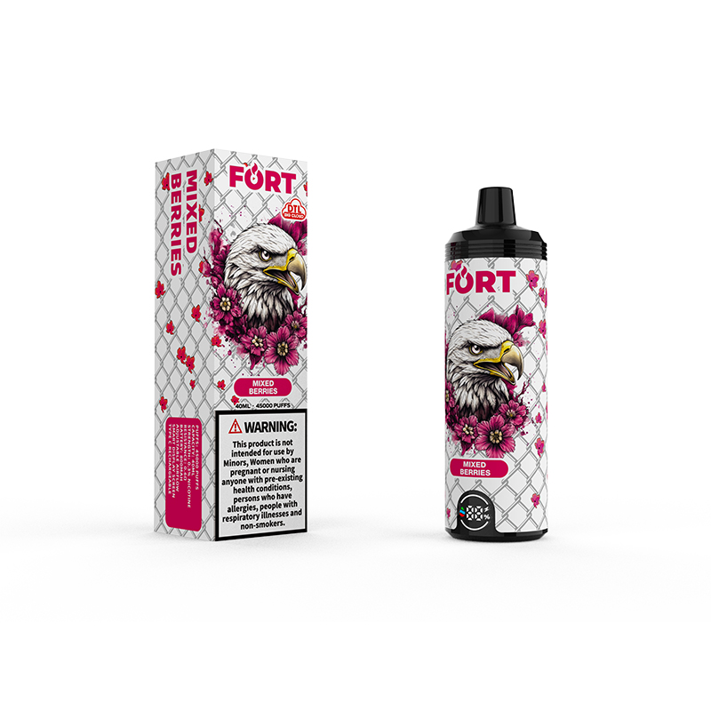 SAVAGE FORT SHISHA 45000 PUFFS 50000 Vape descartável e cigarro com fluxo de ar ajustável - gelo de mirtilo