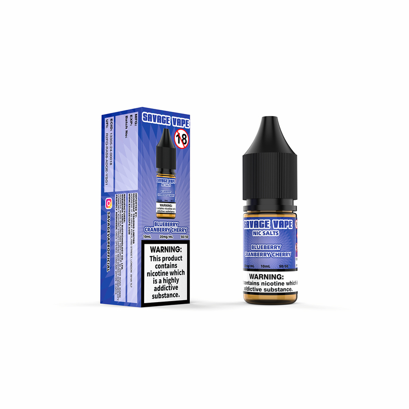 Savage Vape Bluberry Cranberry Cherry Nic Salt E-líquido 20mg 2ml TPD