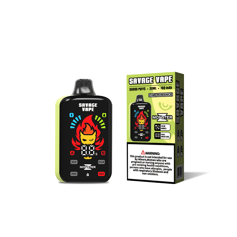 The Hot Sell Savage Monster Z 30000 Puff E-cigarro Descartável Vaper 30k Fluxo de Ar Ajustável - Manga Morango