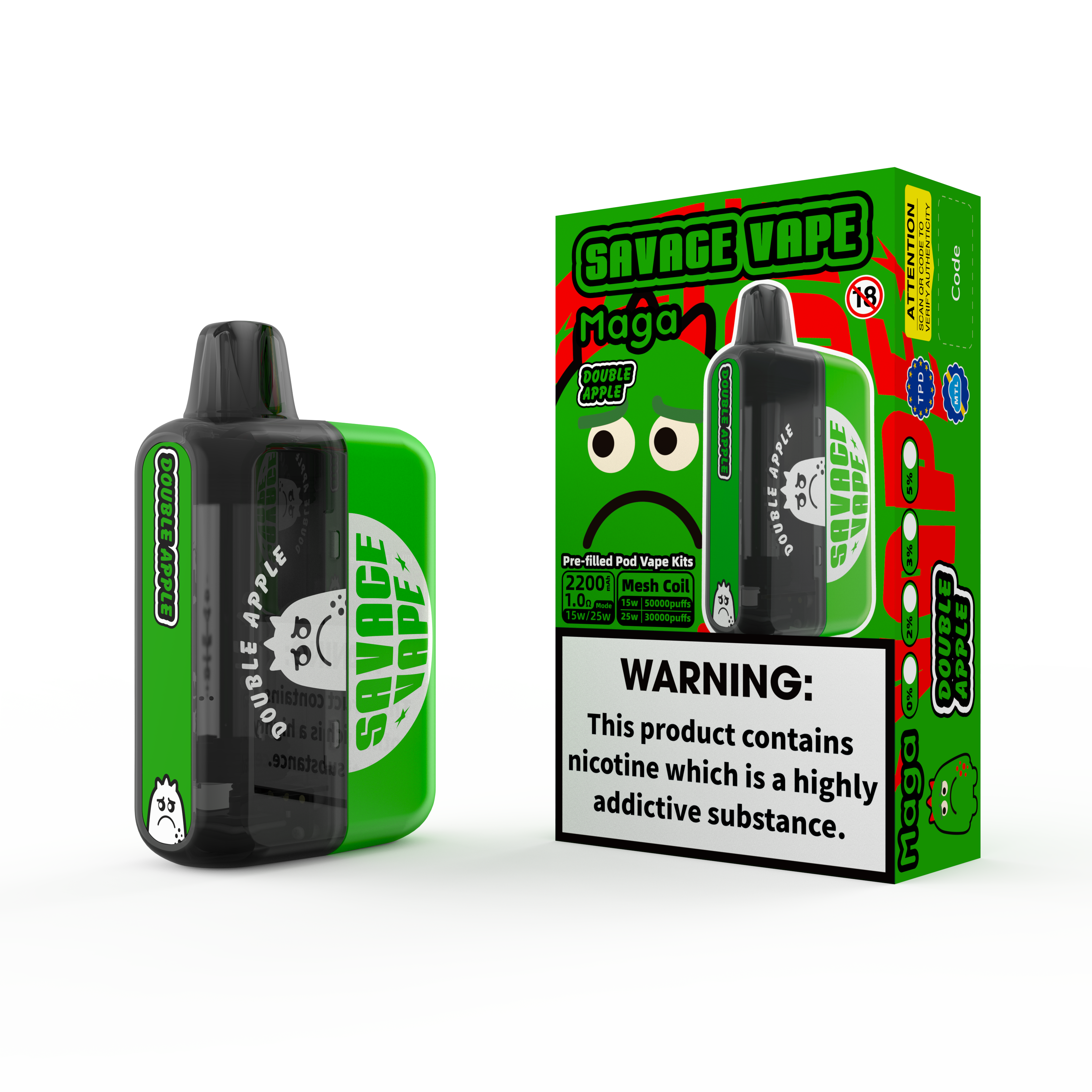 2025 NOVO DESNIMENTO UE SAVAGE SAVAGE MAGA 50000 Puff Puff Preenchido Kits de cartucho pré-enchidos