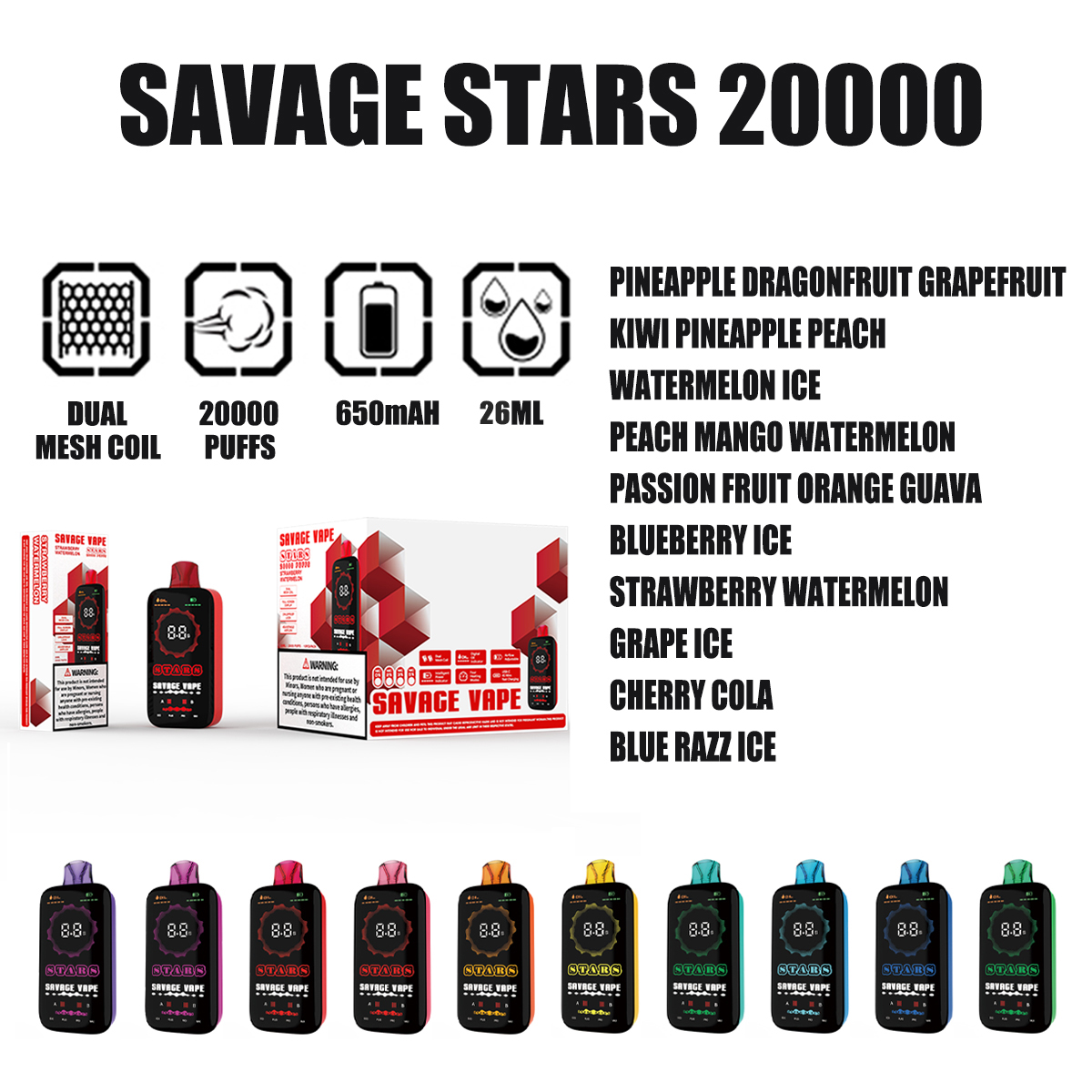 SAVAGE STARS 20.000 PUFFS