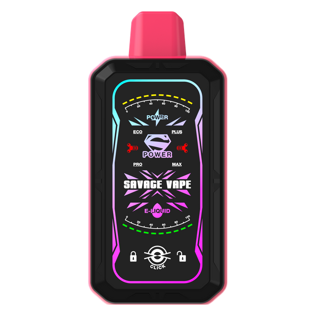 Savage S Power 30k Puff Vape Descartável 30000 E Cigarro Bobina de Malha Dupla 4 Potência Ajustável 700mAh Bateria Recarregável 