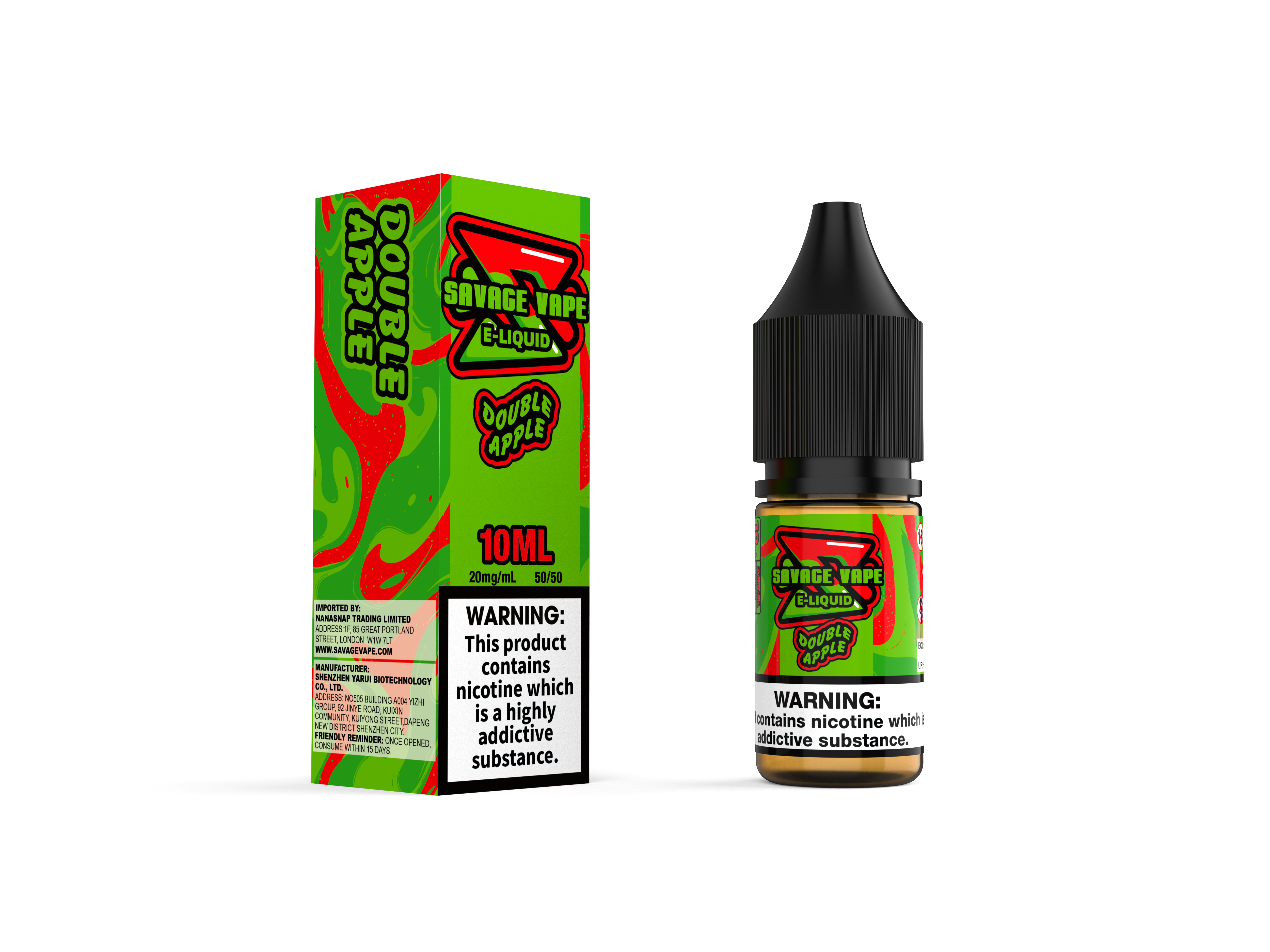 Savage vape e líquido 2mg nicotina sal 10ml TPD- Strawberry Ice