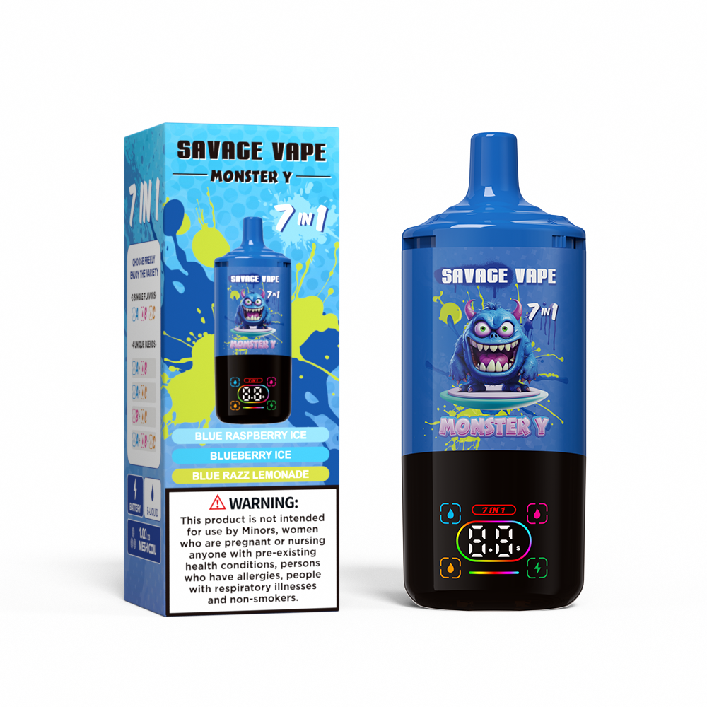MONSTRO DE SAVERAÇÃO DE VENDA DE TOPA Y 80000 PHOFF 65000 50000 E Cigarro 7 em 1 Displações de malha dupla Display Smart 30+30+30ml E-líquido EU Vape descartável 80K 65k 50k-azul-branqueado gelo e gelo de mirtilo