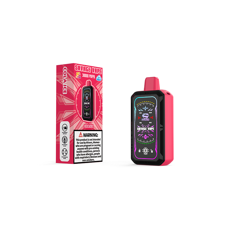 Savage S Power 30k Puff 30000 Vape descartável e cigarro com tela completa - Cola Ice