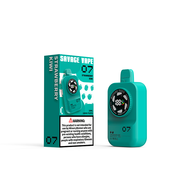 Alemanha Warehouse Savage Camera 18000 Puff 18k Vape descartável e cigarro 2% 3% 5% Nic Salt - Morango Kiwi