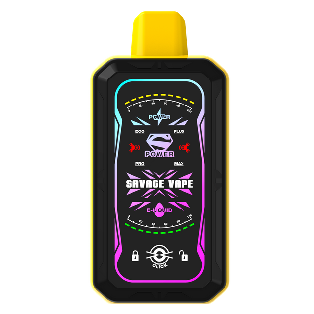 Savage S Power 30k Puff Vape Descartável 30000 E Cigarro Bobina de Malha Dupla 4 Potência Ajustável 700mAh Bateria Recarregável 