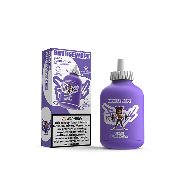 UE Armazém Savage Fitness 30000 Puff 20000 Vape Descartável 30K E Cigarro Fluxo de Ar Ajustável 30ml 50mg Nic Sal Líquido-Dois Apple