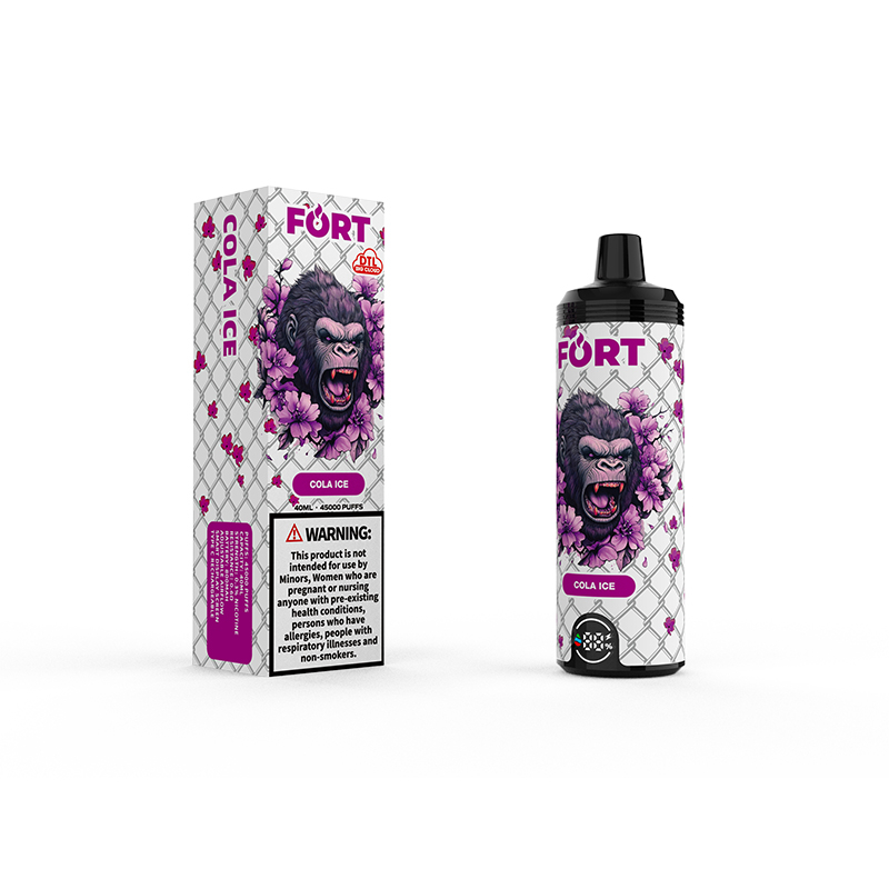 SAVAGE FORT SHISHA 45000 PUFF 45k Vape descartável DTL e cigarro com fluxo de ar ajustável - Cola Ice