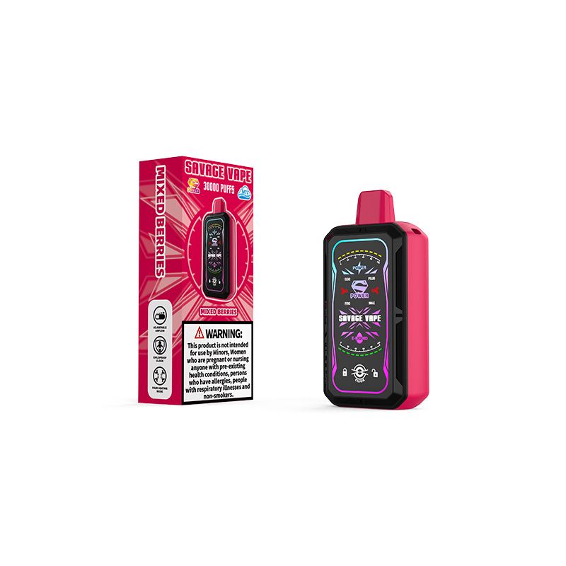 Savage S Power 30k Puff 30000 Vape descartável e cigarro com tela cheia de bateria de 700mAh - frutas misturadas